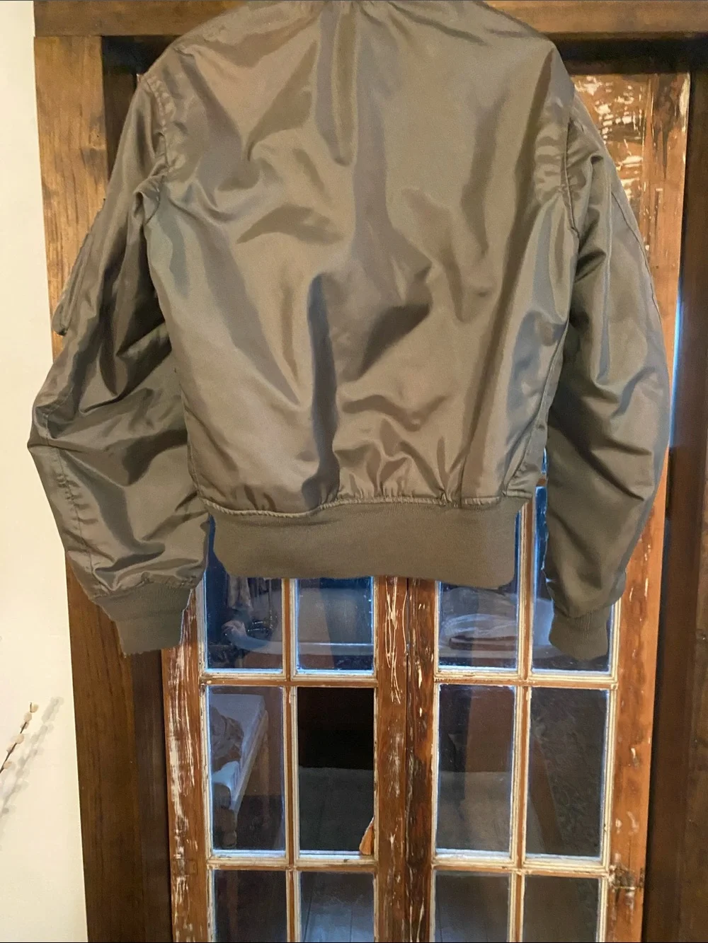 Men’s Military Olive Green Bomber Jacket - Brand Unknown